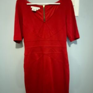 Maggy London short sleeve red  cocktail dress